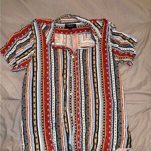 PacSun Multicolor Geometric Pattern Shirt